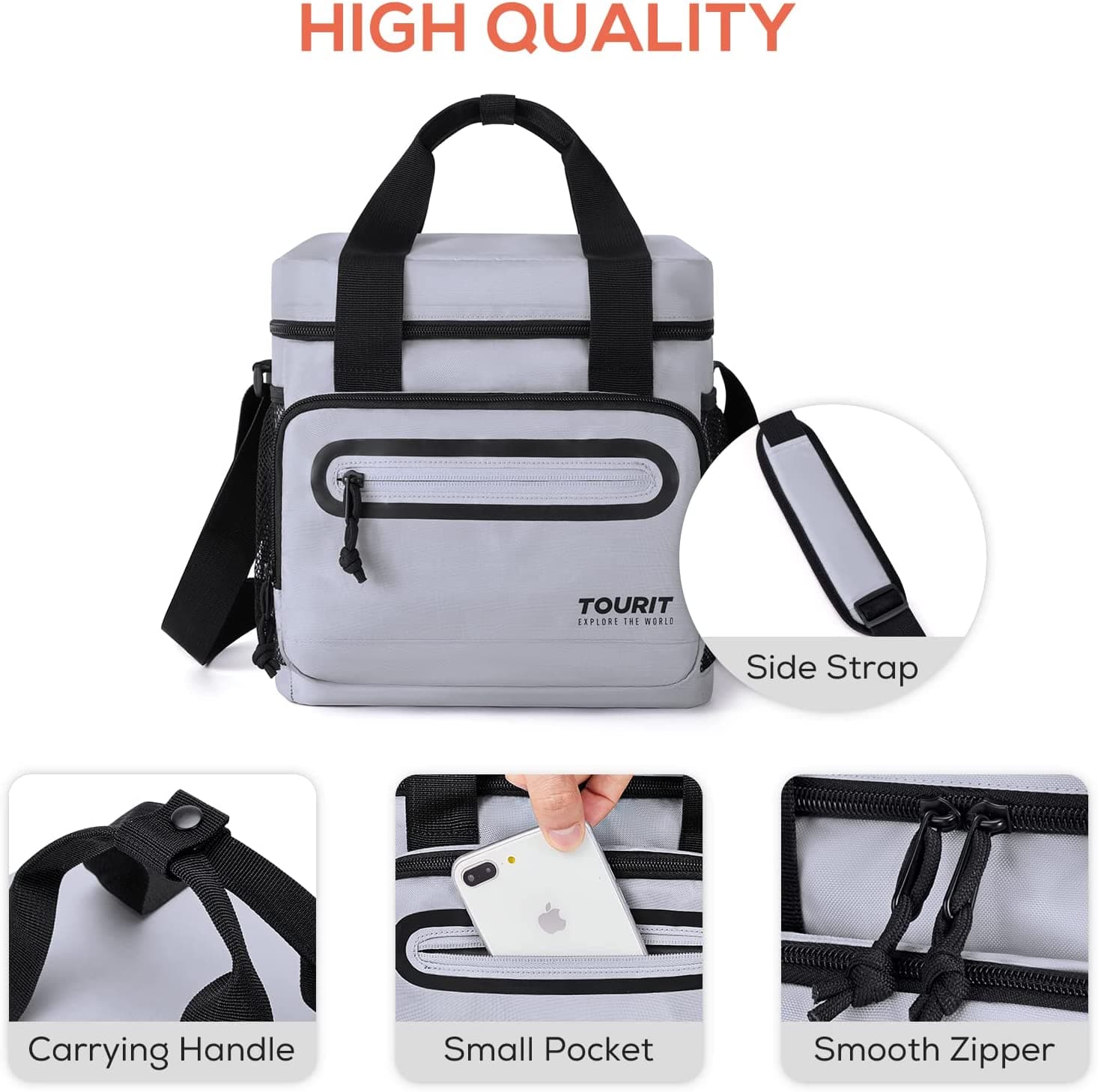 Sanviglor Women Lunch Bag Insulated Rolling Cooler Large Capacity