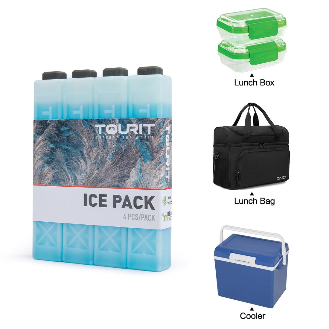 Large Ice Pack for Cooler Reusable, Long Lasting Freezer Packs for Lunch Box,  Reusable Lunch Bag