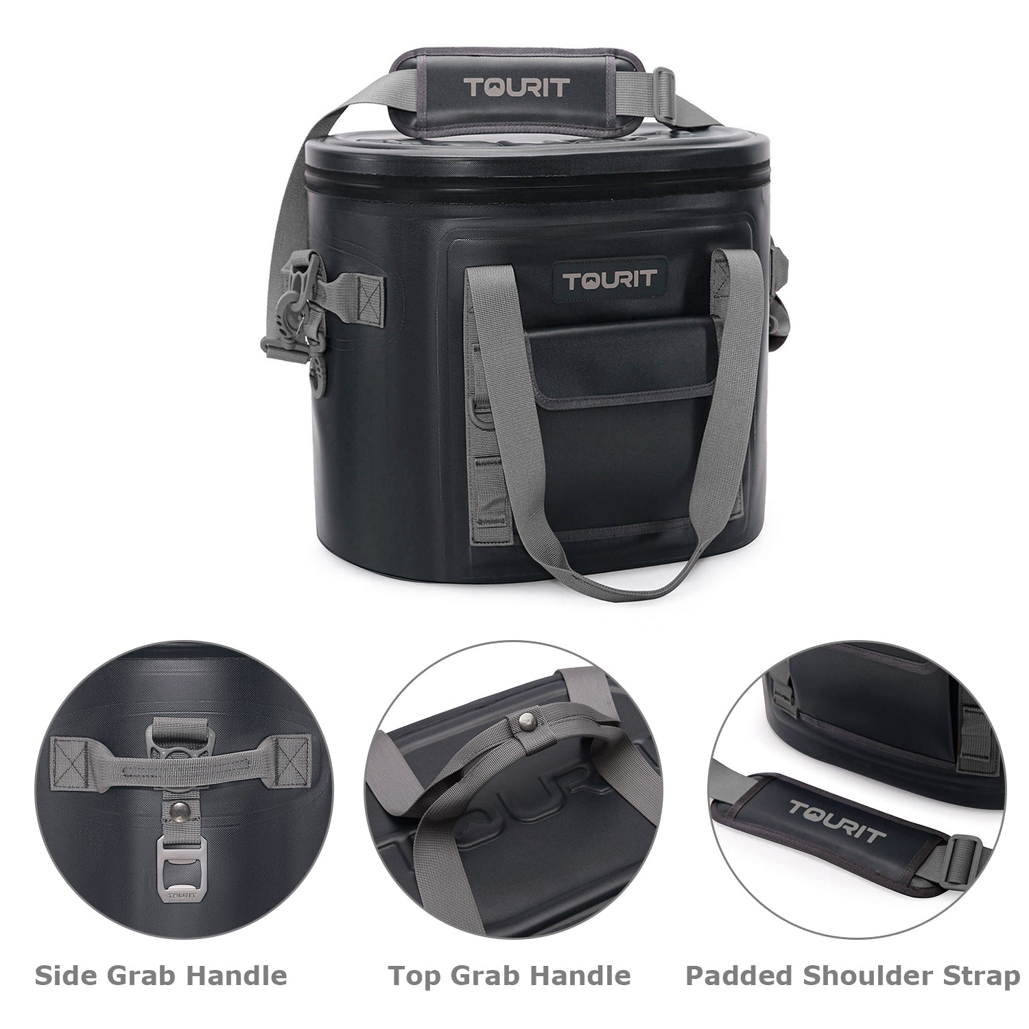 TOURIT Soft Cooler 20 Cans Leak-Proof Soft Pack Cooler Bag Waterproof  Insulated Soft Sided Coolers Bag with Cooler for Hiking, Camping, Sports,  Picnics, Sea Fishing, Road Beach Trip