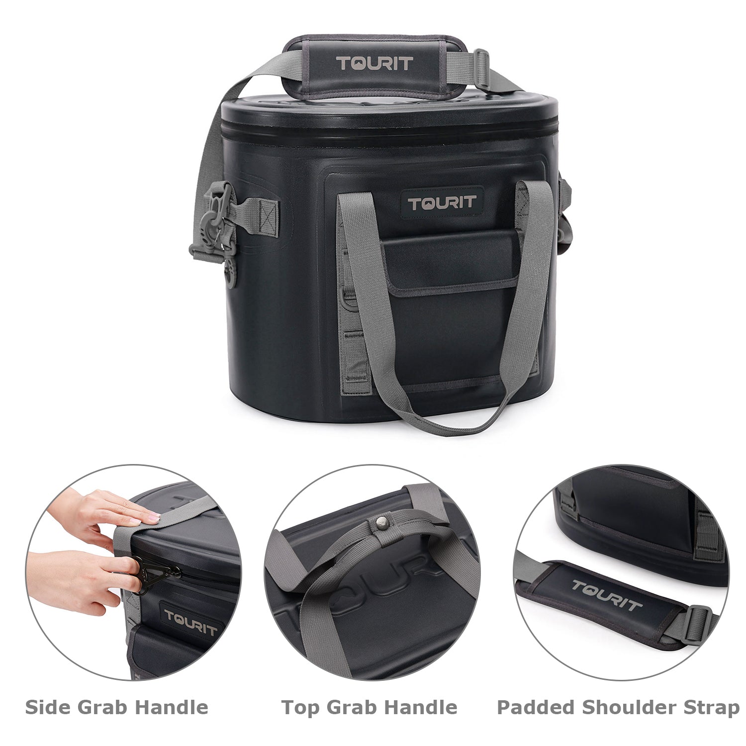 TOURIT Soft Cooler 20 Cans Leak-Proof Soft Pack Cooler Bag Waterproof  Insulated Soft Sided Coolers Bag with Cooler for Hiking, Camping, Sports,  Picnics, Sea Fishing, Road Beach Trip